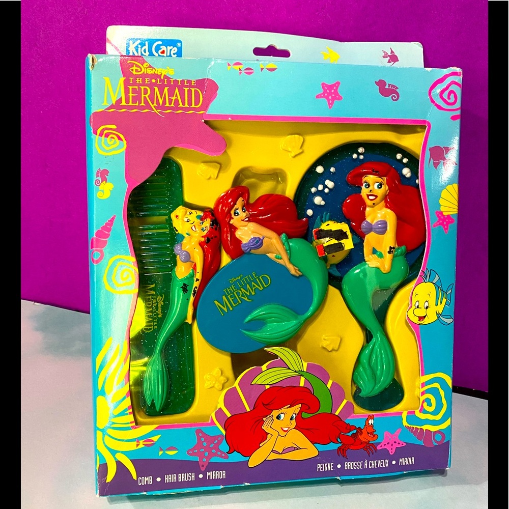 DISNEY VINTAGE 90s THE LITTLE MERMAID (2) MIRRORS & COMB